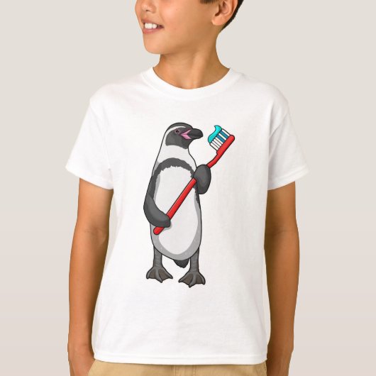 T-shirt Brosse à dent de pingouin (Devant)