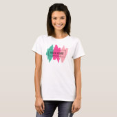 T-shirt Brosse colorée moderne (Devant entier)