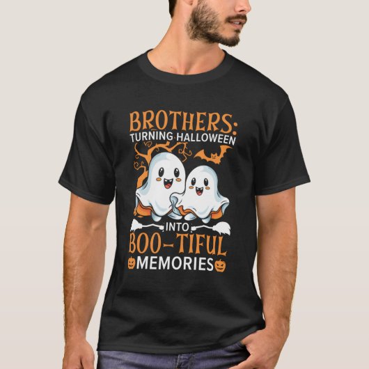 T-shirt Brosse Halloween Trick Ou Treat Big Bro Sibling B (Devant)