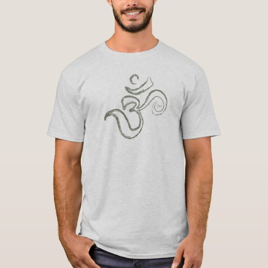 T-shirt brossé Om (Devant)