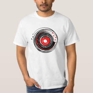 T-shirt Brosse Peint Vinyl Record Retro Grunge
