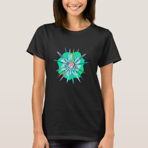 T-shirt Brosses colorées à peintures cardiaques