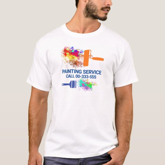 T-shirt Brosses Peinture Peinture (Devant)