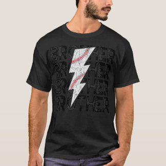 T-shirt Brother Baseball Retro Style Jouer Baseball Soft