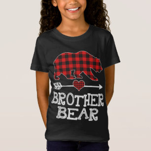 T-Shirt Brother Bear Christmas Pajama Red Plaid Buffalo Fa