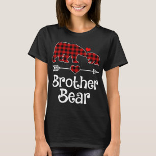 T-shirt Brother Bear Pajama de Noël Rouge Plaid Buffalo Ma