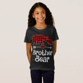 T-Shirt Brother Bear Pajama de Noël Rouge Plaid Buffalo Ma (Devant entier)