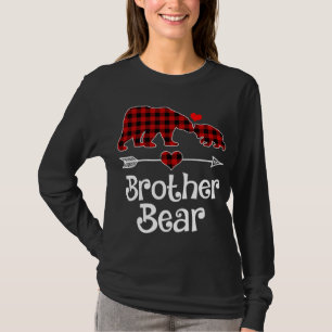 T-shirt Brother Bear Pajama de Noël Rouge Plaid Buffalo Ma