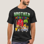 T-shirt Brother Birthday Crew Farm Animaux Barnyard Tracto<br><div class="desc">Brother Birthday Crew Farm Animaux Barnyard Tractor Party</div>