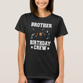 T-shirt Brother Birthday Crew Planètes Système Solaire Bir