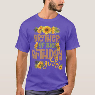 T-shirt Brother Birthday Girl Sunflower Birthday Party The