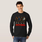 T-shirt Brother Black Hispanic Caucasian Men Friends Broth (Devant entier)