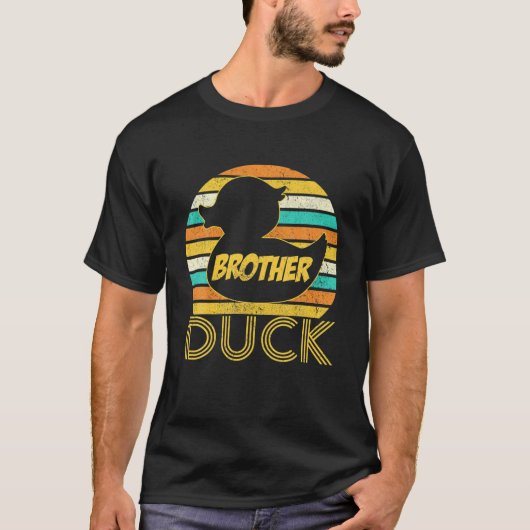 T-shirt Brother Duck Rubber Duck Matching Family Cube (Devant)