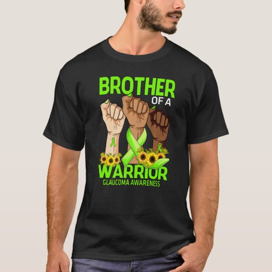 T-shirt Brother D'Un Guerrier Glaucoma Sensibilisation Sun (Devant)