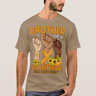 T-shirt Brother D'Un Guerrier Tournesol De Sensibilisation