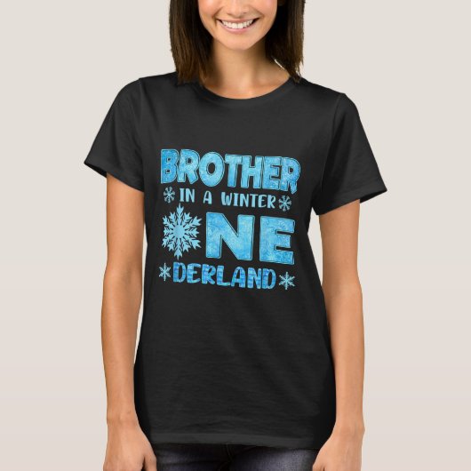 T-shirt Brother In A Winter Onederland Bday Girl Sweet Sno (Devant)