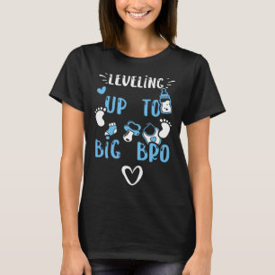 T-shirt Brother Leveling Jusqu'À Big Bro Baby Boy Sayings