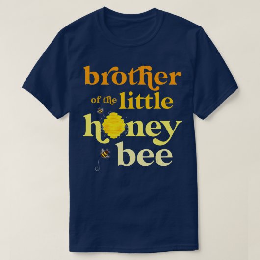 T-shirt Brother Little Honey Bee Birthday Gender Reveal Ba (Design devant)