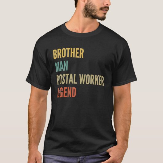 T-shirt Brother Man Postal Worker Legend (Devant)