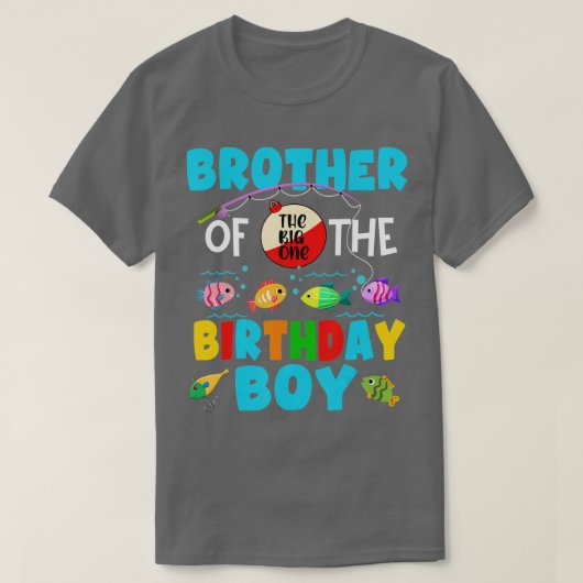 T-shirt Brother Of The Big One Birthday Boy oddler Big One (Design devant)