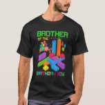T-shirt Brother Of The Birthday Boy Celebration Color Bloc<br><div class="desc">Brother Of The Birthday Boy Celebration Colour Block Building</div>