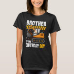 T-shirt Brother of the Birthday Boy Construction Party Exc<br><div class="desc">Frère de l'Anniversaire Boy Construction Party Excavateur</div>