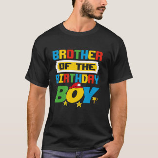 T-shirt Brother Of The Birthday Boy Game Famille Mat
