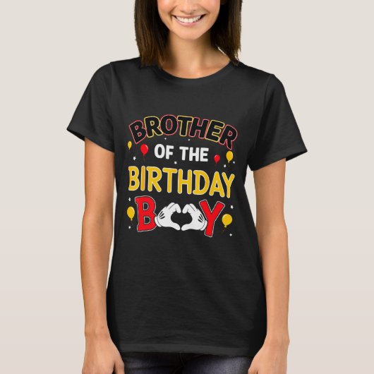 T-shirt Brother Of The Birthday Boy Matching Family Birthd (Devant)