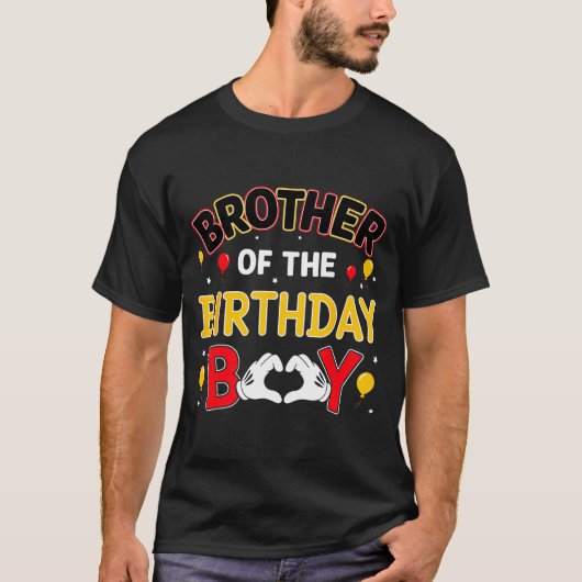 T-shirt Brother Of The Birthday Boy Matching Family Birthd (Devant)