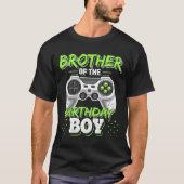 T-shirt Brother Of The Birthday Boy Matching Video Game Bi (Devant)