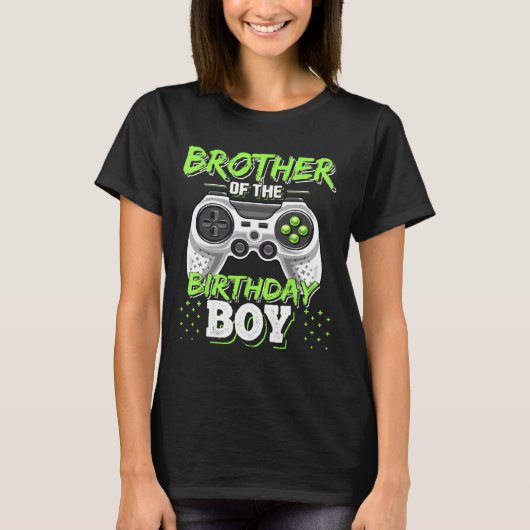 T-shirt Brother Of The Birthday Boy Matching Video Game Bi (Devant)
