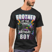 T-shirt Brother of the Birthday Boy Matching Video Jeu Bi (Devant)