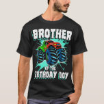 T-shirt Brother of the Birthday Boy Monster Truck Birthday<br><div class="desc">Frère de l'anniversaire Boy Monster Camion fête d'anniversaire</div>