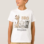 T-shirt Brother of the Birthday Boy Safari Birthday<br><div class="desc">Brother of the Birthday Boy Safari Birthday T-Shirt</div>