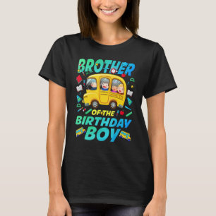 T-shirt Brother of the Birthday Boy School Bus Famille Ann