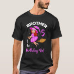 T-shirt Brother of the Birthday daughter girl matching fam<br><div class="desc">Frère de la fille d'anniversaire correspondant à la famille.</div>