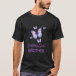 T-shirt Brother of the Birthday Girl Butterfly Family 1st<br><div class="desc">Brother of The Birthday Girl Butterfly Family 1er anniversaire.</div>