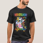 T-shirt Brother of the Birthday Princess Shirt Girl Dabbin<br><div class="desc">Brother of the Birthday Princess Shirt Girl Dabbing Unicorn</div>