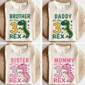 T-shirt Brother of the Three-Rex Dinosaur Birthday Party