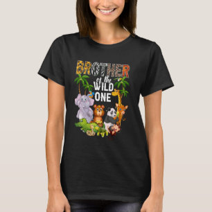 T-shirt Brother Of The Wild One Birthday Safari Jungle Zoo