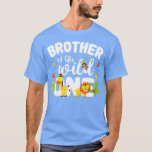 T-shirt Brother of the Wild One Zoo Birthday Safari Jungle<br><div class="desc">Brother of the Wild One Zoo Anniversaire Safari Jungle Animal 3.</div>