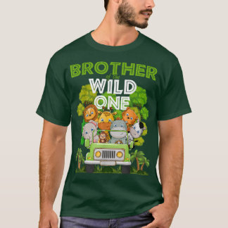 T-shirt Brother Of The Wild One Zoo Truck Anniversaire Saf