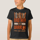 T-shirt Brother Of Warrior Leukemia Sensibilisation Ribbon (Devant)