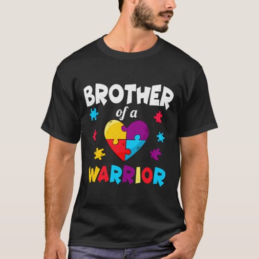 T-shirt Brother Puzzle Guerrier Sensibilisation sur l'auti (Devant)