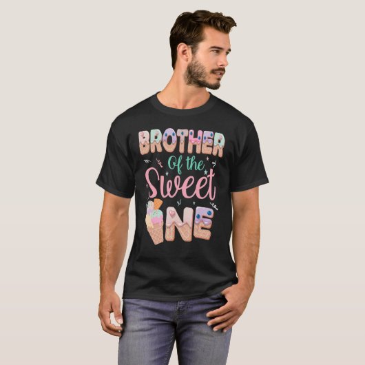 T-shirt Brother Sweet One Ice Cream 1er anniversaire Famil (Devant entier)