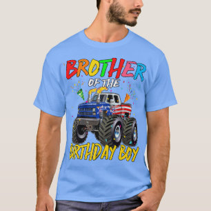 T-shirt Brother The Birthday Garçon Monster Camion Anniver