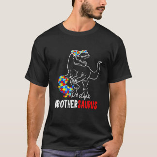 T-shirt Brothersaurus Dinosaur T Rex Frère Saurus Autisme