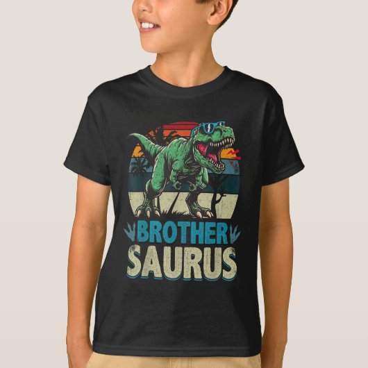 T-shirt Brothersaurus T Rex Dinosaur Brother Famille Sauru (Devant)