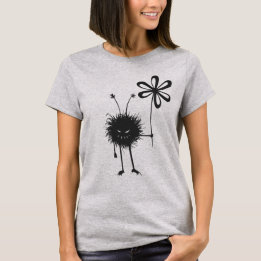 T-shirt Brouillard mignon à fleurs de goth