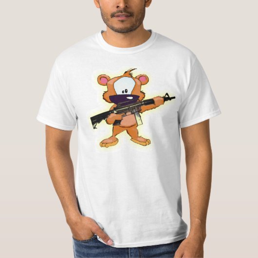 T-SHIRT BROUILLÉ AVEC UNE ARME À FEU (Devant)